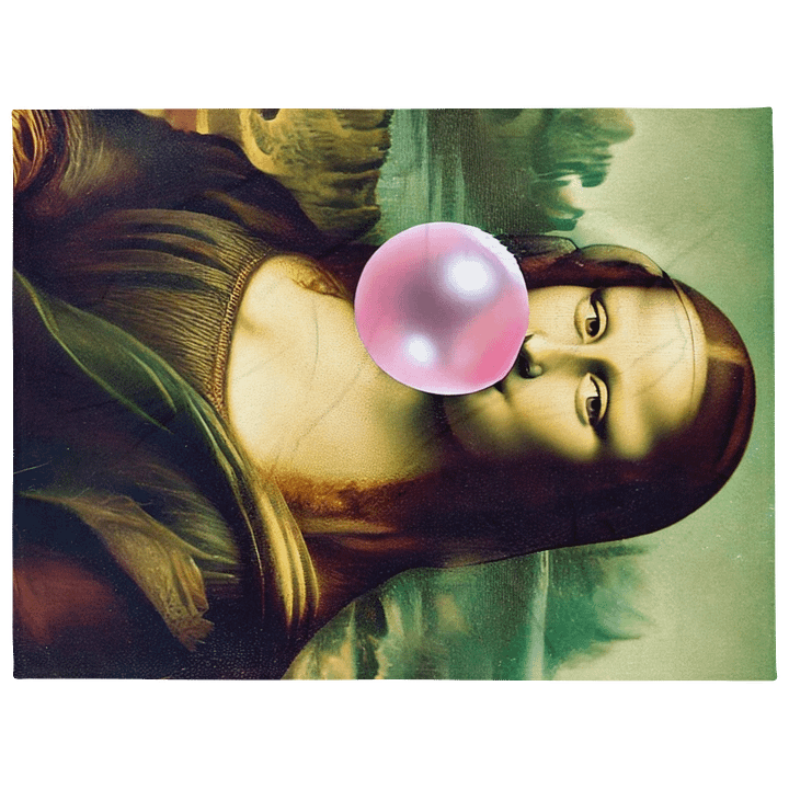 Mona Lisa Bubblegum Dream Throw Blanket product image (1)