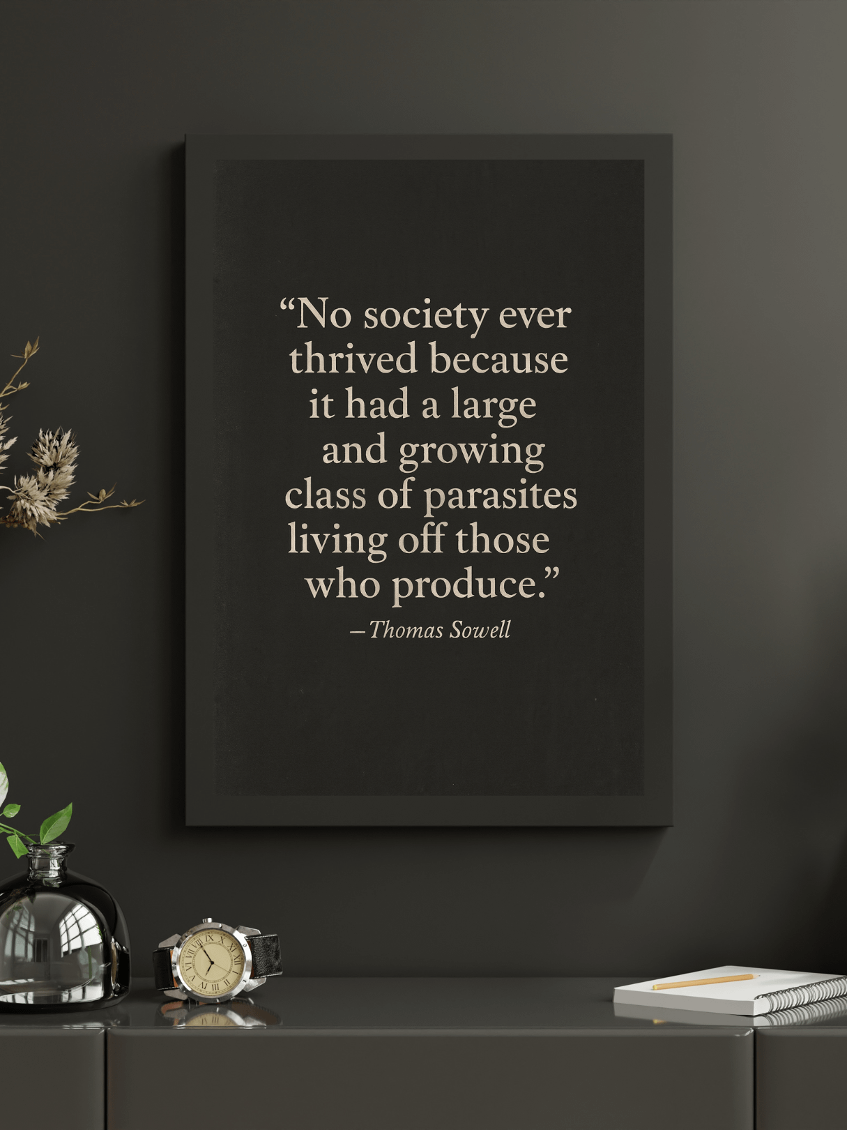“The Parasite Class” – Thomas Sowell Wall Art (Framed) product image (1)