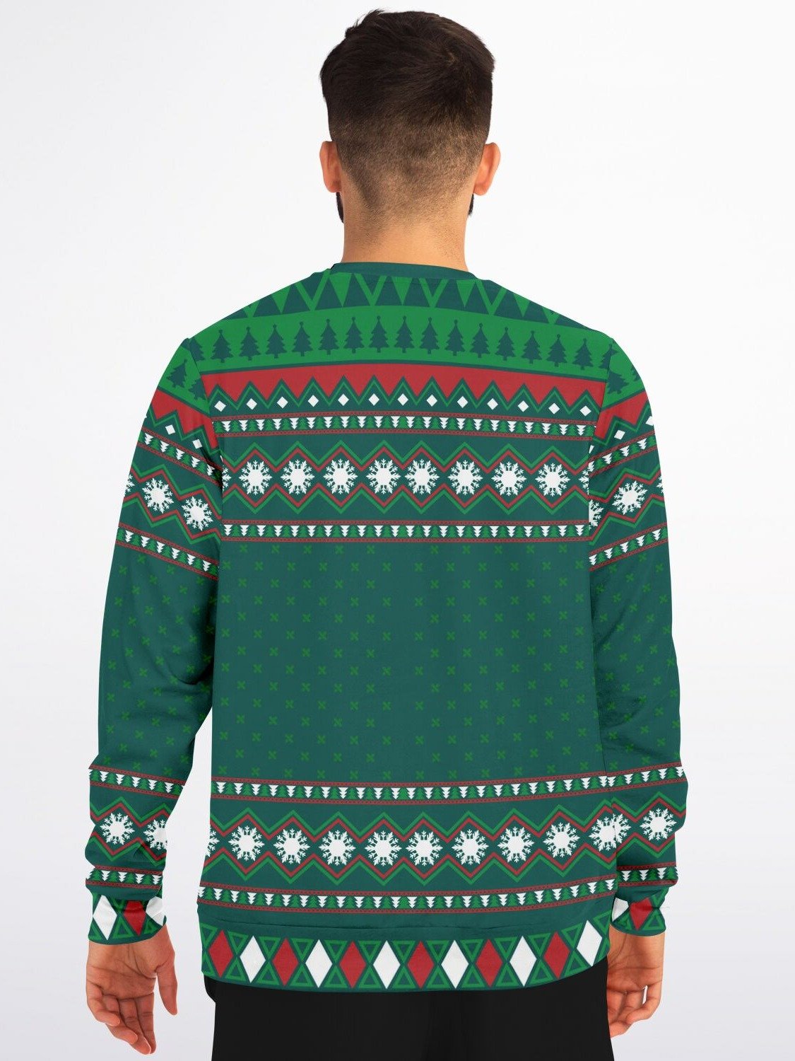 "Happy Bowling" Ugly Christmas Sweater | Santa Hat Ball Graphic Sweatshirt | Bowling Fan Holiday Outfit product image (2)