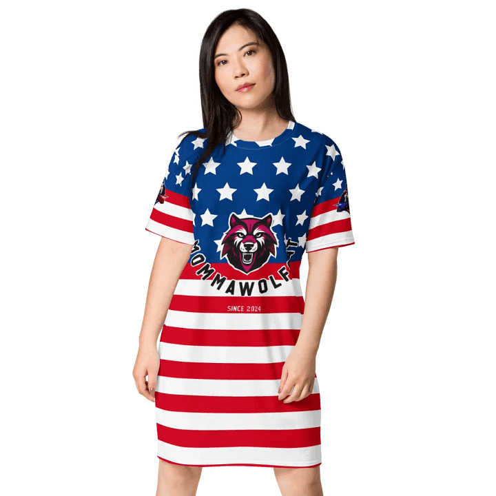 MOMMAWOLFCAT All-Over Print T-Shirt Dress product image (1)