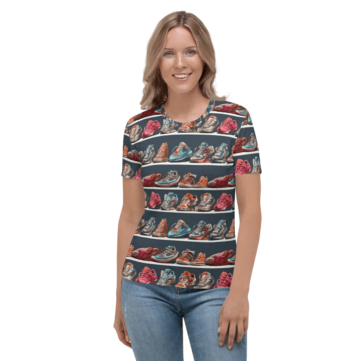 Colorful Sneakers Pattern All Over Print T-shirt product image (2)