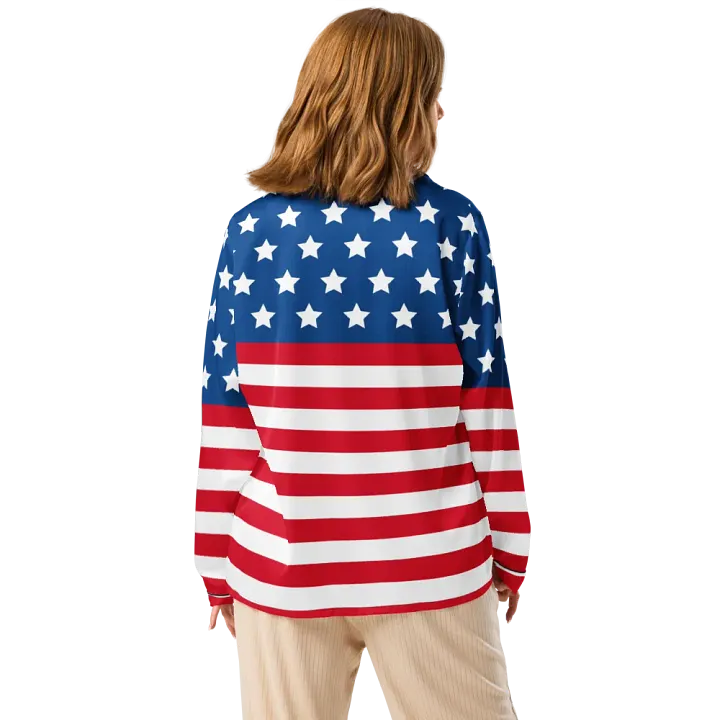 Graphic Grove Women’s American Flag Long-Sleeve Pyjama Top product image (2)