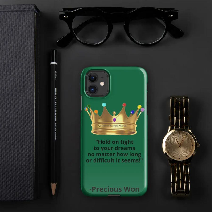 Queendom Beautiful Women iPhone® Snap Case (Green/Emerald) product image (4)