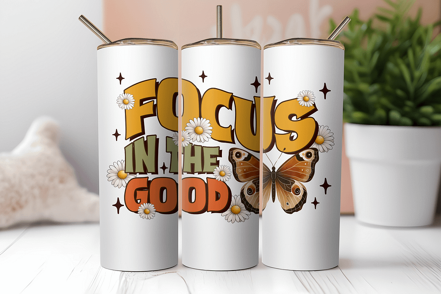 Good Vibes Stainless Steel Tumbler product image (2)