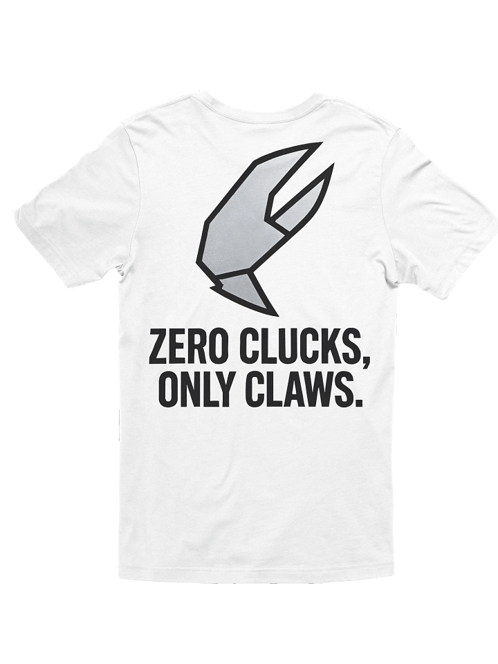Zero Clucks, Only Claws T-Shirt | Minimal Geometric Lobster Tee product image (2)