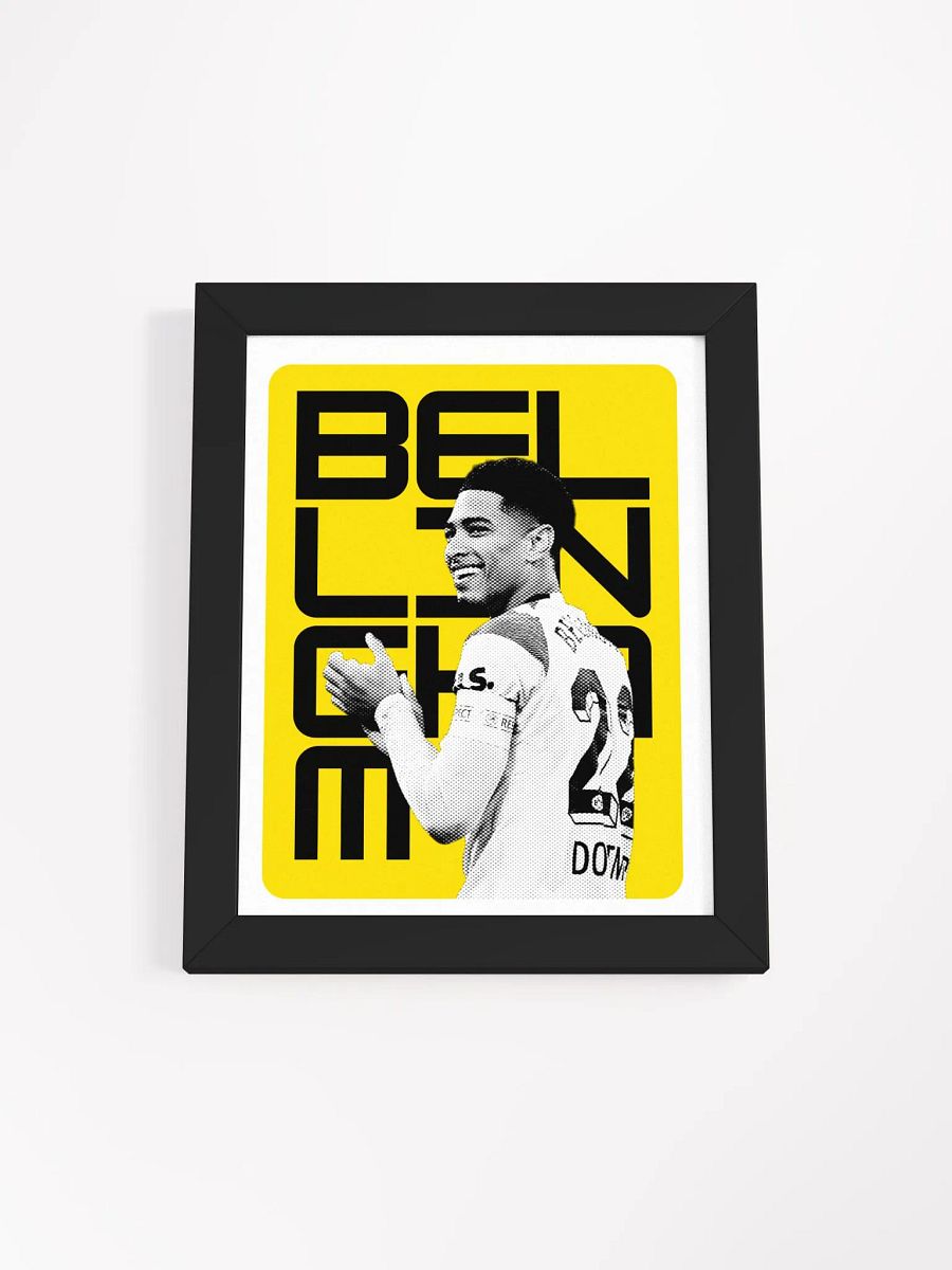Jude Bellingham BW Borussia Dortmund Name Art Framed Print product image (3)