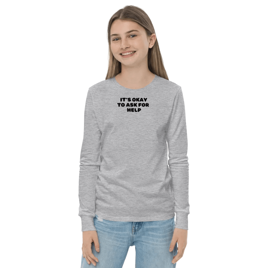 It's Okay To Ask For Help Long Sleeve Youth T-shirt product image (2)