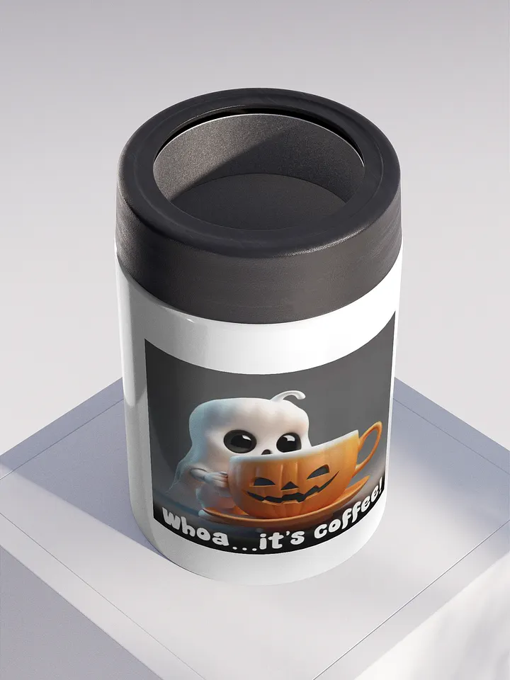 Spooky Coffee Ghost Stainless Steel Koozie product image (2)