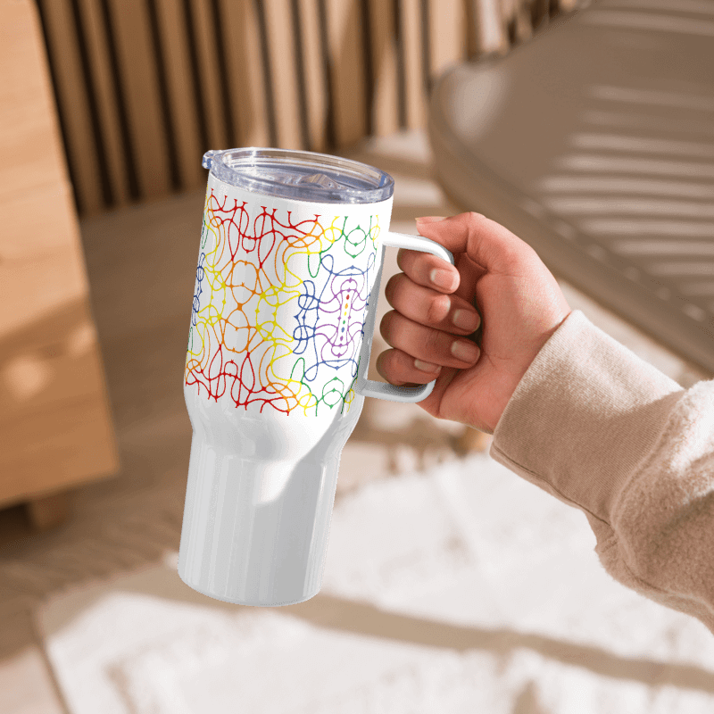 Rainbow Abstract - Travel Mug product image (3)