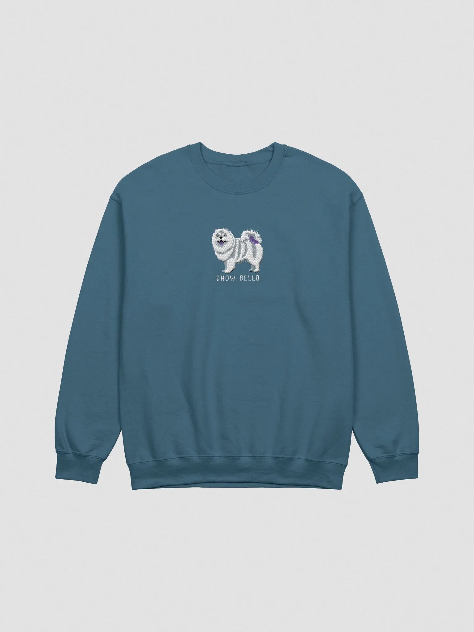 Chow Bello Sweatshirt(Embroidered) of a Chow Chow(White) product image (4)