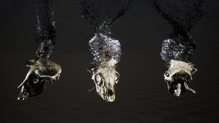 Skull Dissolve Vortex in Unreal Engine 5.5 Niagara 👉 Trailer product image (1)