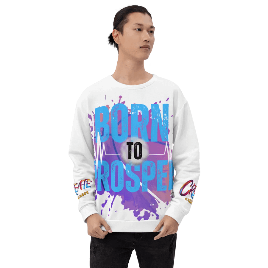 Born to Prosper Vibrant Visionary All-Over Print Sweatshirt product image (5)