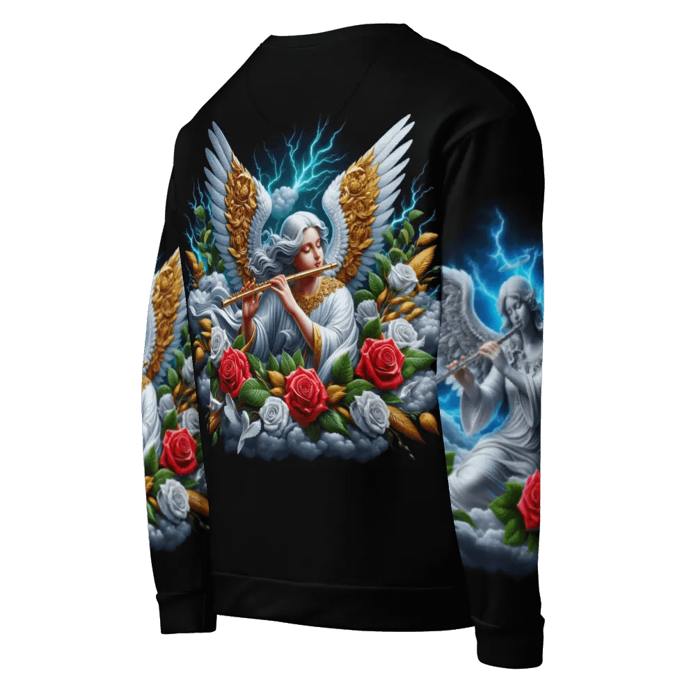 Angels making Music with a Flute - All-Over Unisex Sweatshirt #14 product image (8)