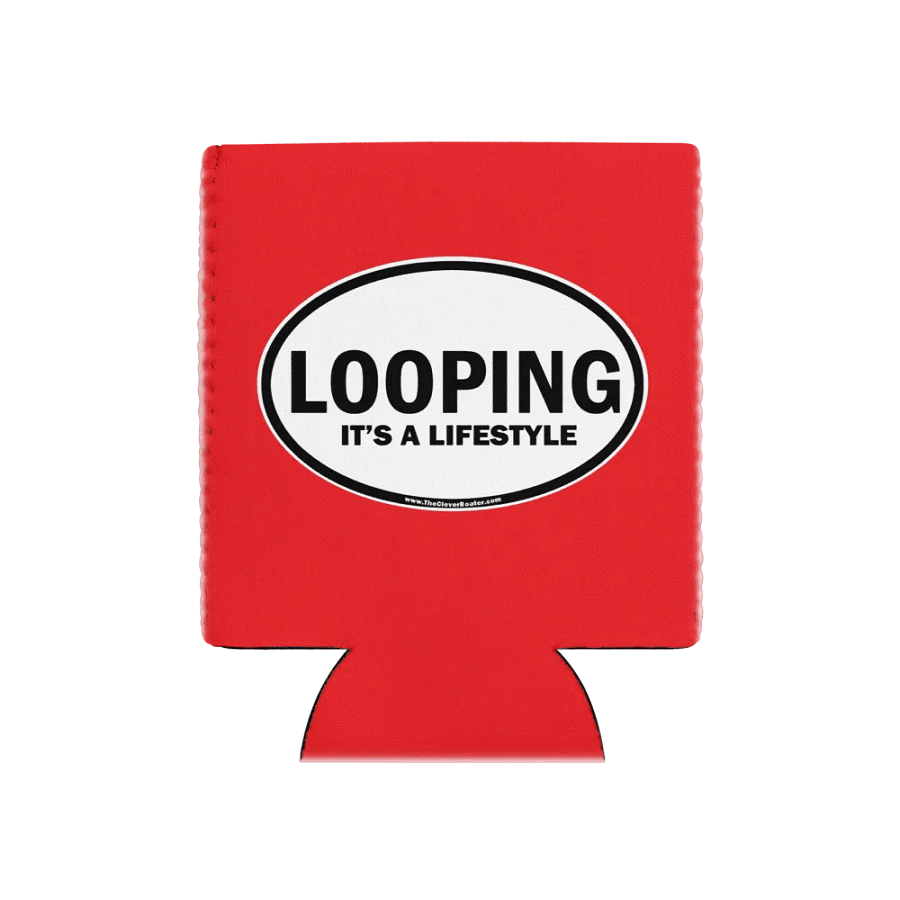 LOOPING-It's A Lifestyle - Red Can Koozie product image (1)