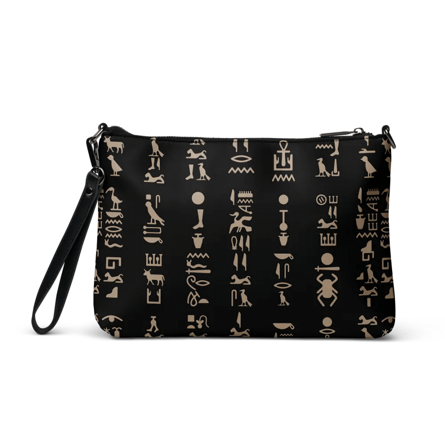 Isis Black Hieroglyphs Crossbody Bag product image (3)
