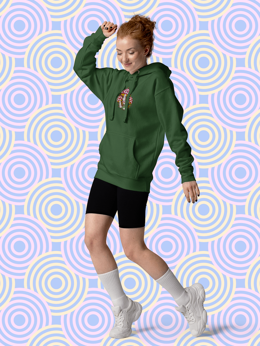 Whimsical Mushroom Frog Unisex Hoodie product image (5)