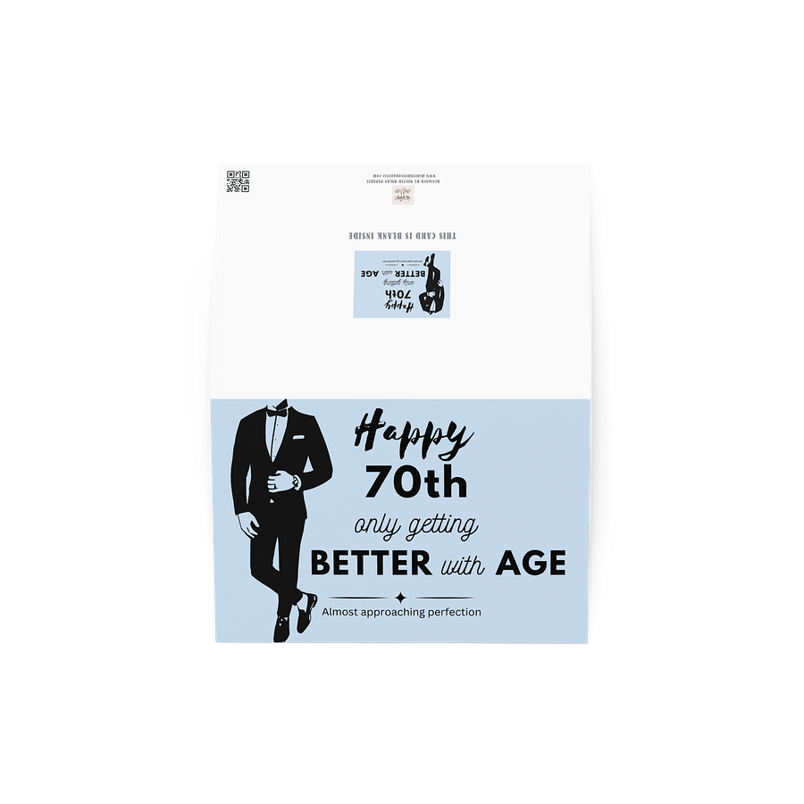 Happy 70th Birthday Man in a Tuxedo Card product image (4)