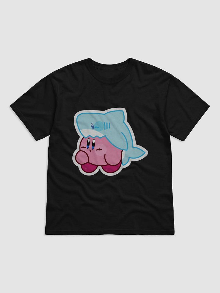 UNISEX KILLA_EMILY SHARK KIRBY EMOTE BLACK TEE product image (1)