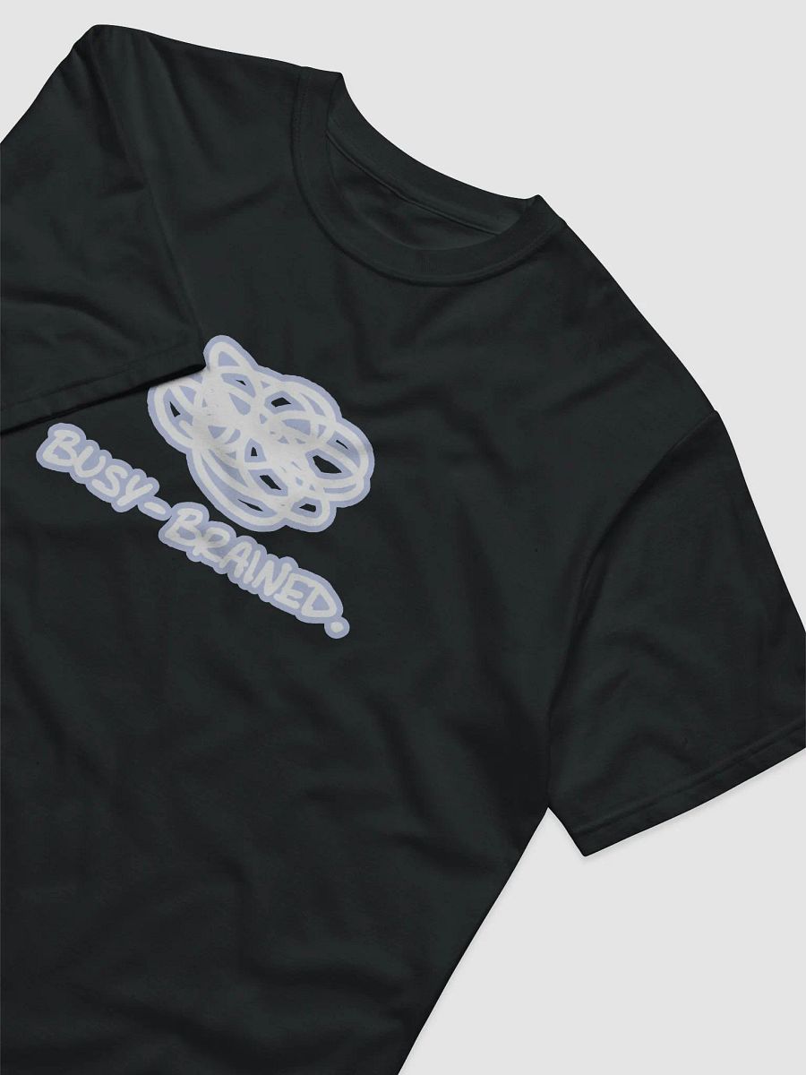 BUSY-BRAINED (lined design, #BDCAEF) unisex eco tee product image (3)