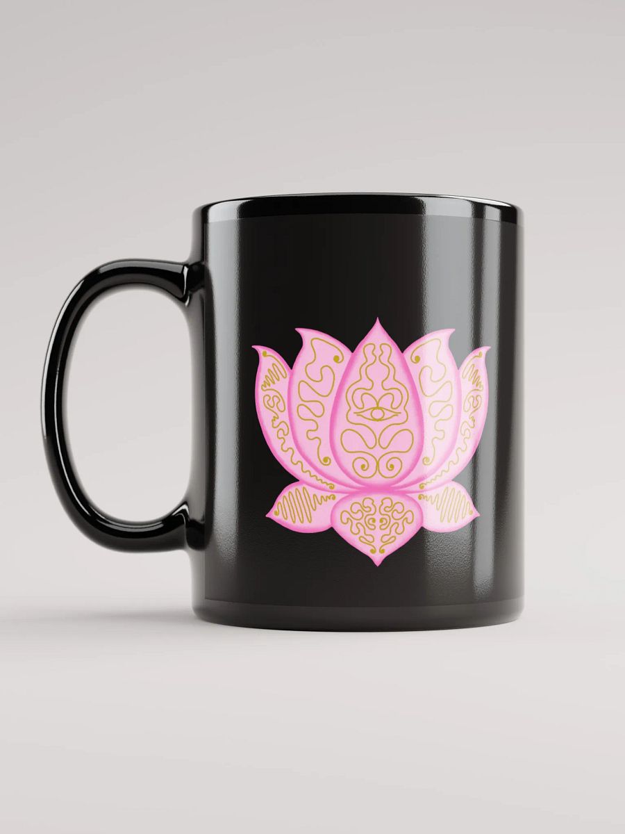 Lotus Elegance Black Glossy Mug product image (11)