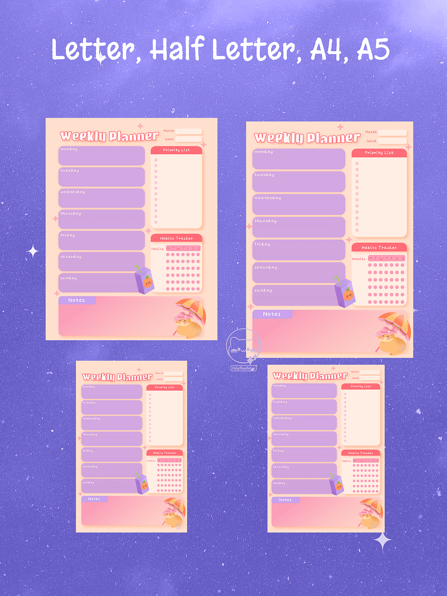 Summer Fun Daily & Weekly Printable Planners product image (5)