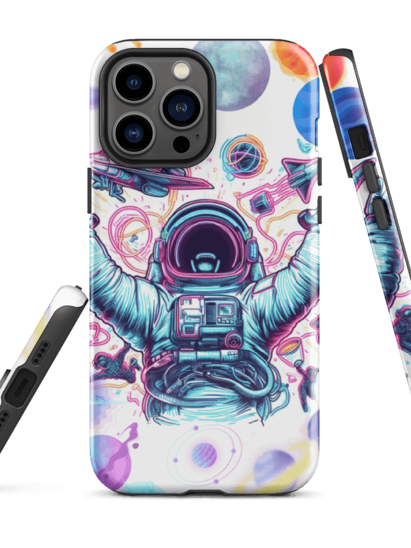 Happy Astronaut with plants background -Tough iPhone Cases product image (2)