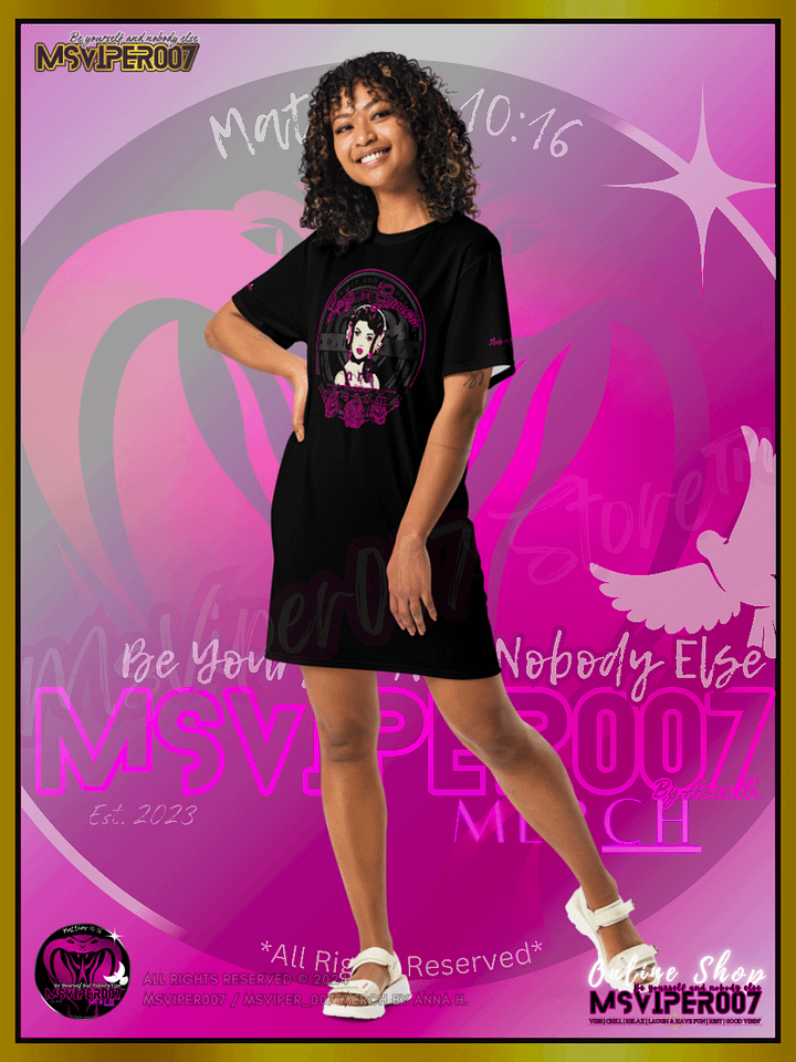 T-Shirt Dress - MsViper007's "Lady Gamers Are Awesome™ | [V3] (blk/solid)" T-Shirt Dress product image (1)