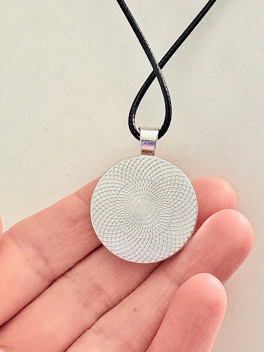 Horizon Sea Glass [Round Bead] Pendant Necklace | Handmade Bead & Sea Glass Art | Coastal Charm Jewelry by Monique Faella Designs™ | MFD-00018 product image (4)