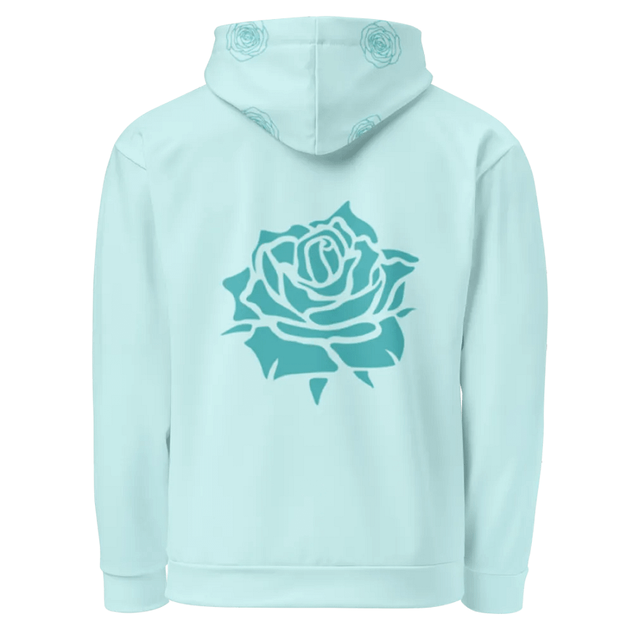 Lingling Kwong Rose Design Unisex Hoodie (Blue) product image (3)