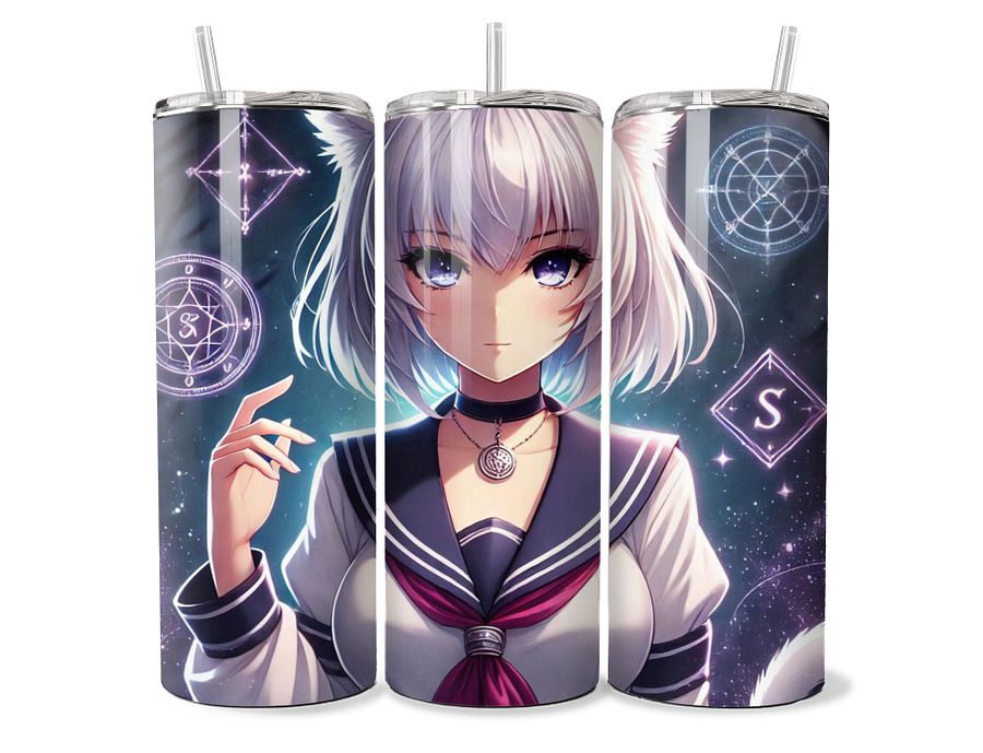 Celestial Fox Anime Tumbler - 20oz Stainless Steel product image (1)