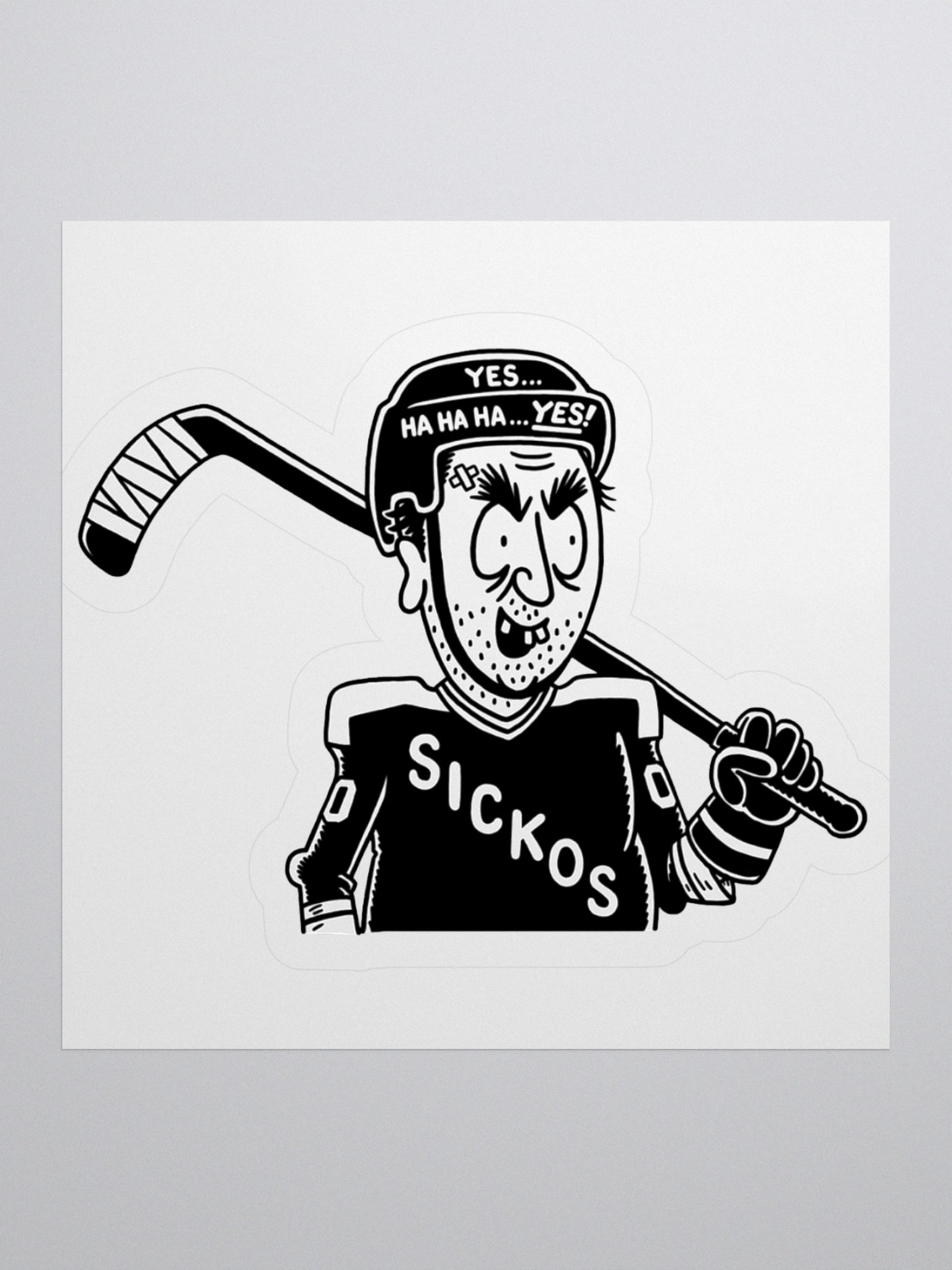 Sickos Hockey Player Sticker (3 Sizes) product image (3)