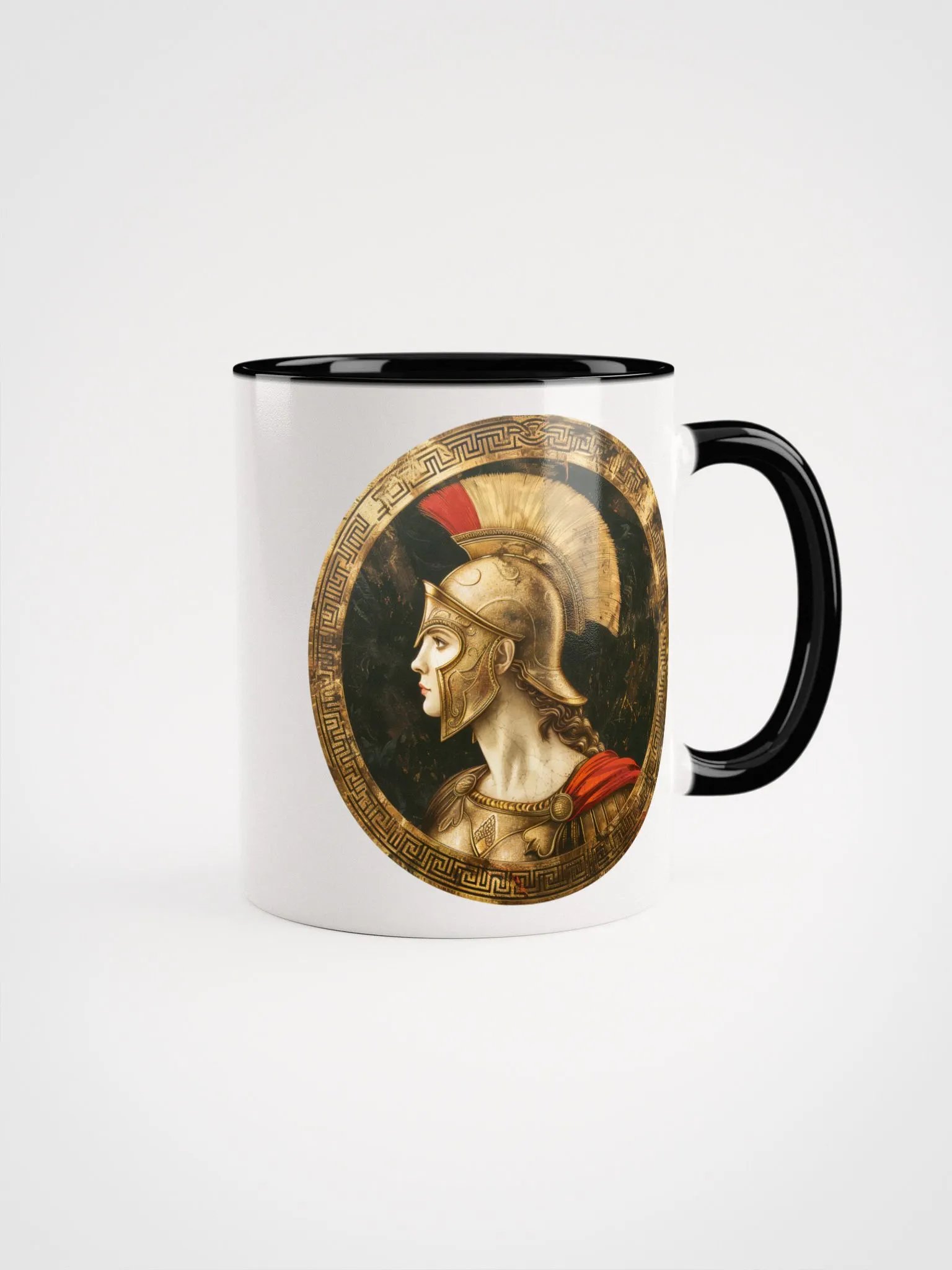 Athena - The Goddess of War and Wisdom Ceramic Mug with Black Color Inside product image (1)