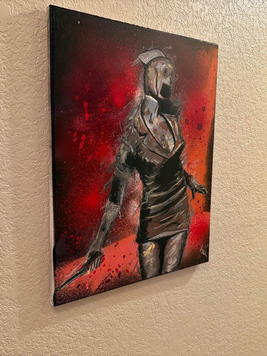 16x20 Silent Hill Nurse - Abstract Horror Painting product image (4)