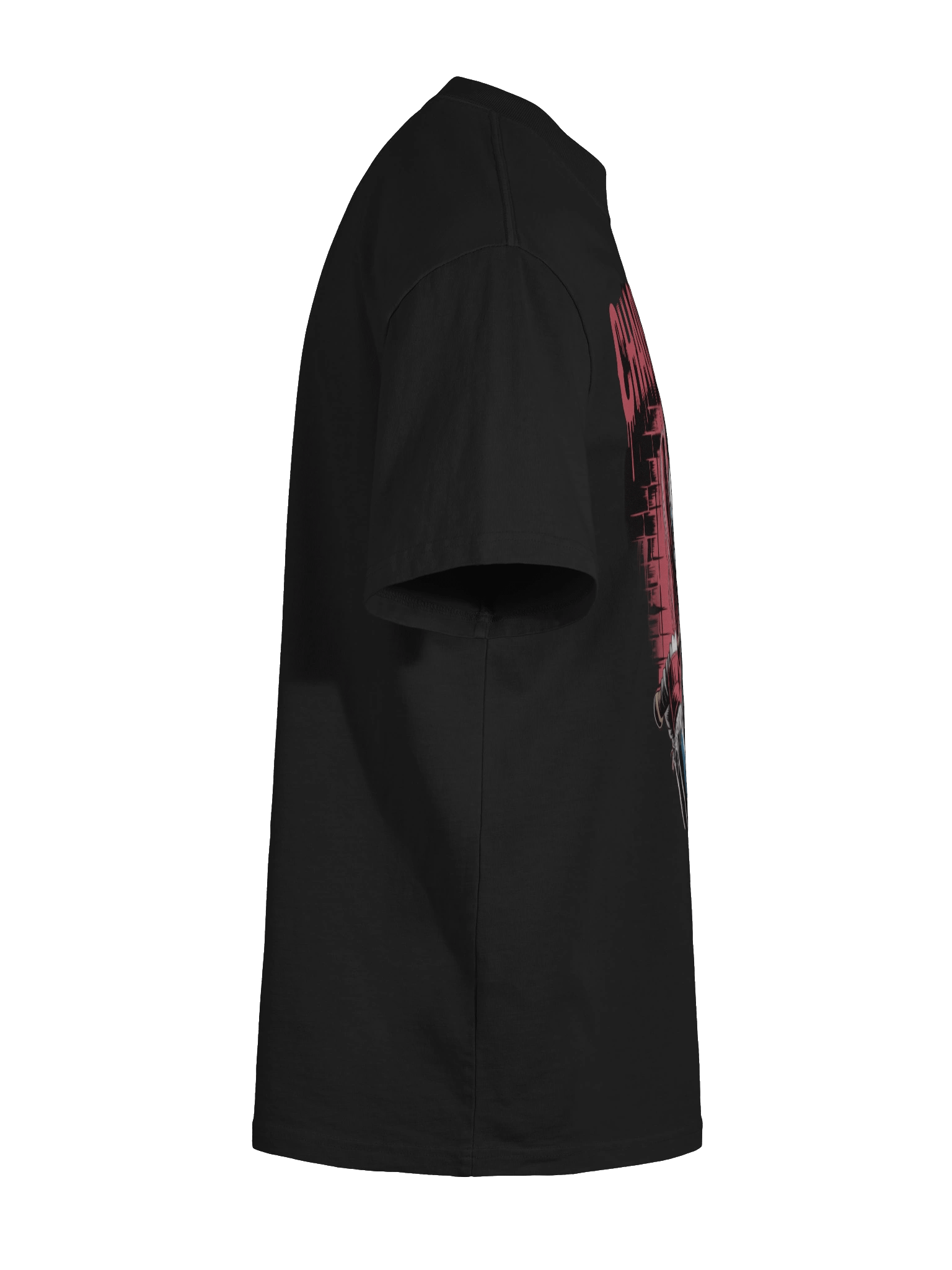 Harley Quinn 'Chaos is Queen' Bat-Wielding Rebel Oversized Faded T-Shirt product image (11)