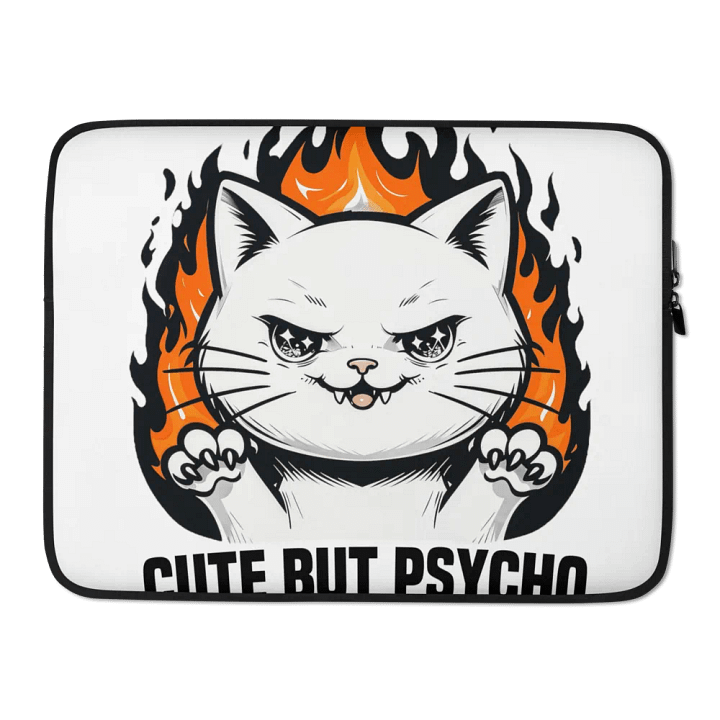 cute but psycho laptop case product image (2)