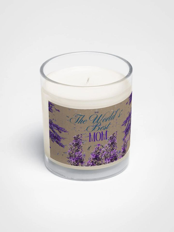 Lavender World's Best Mom Soy Wax Candle mothersday gift for wife mom daughter friend product image (2)