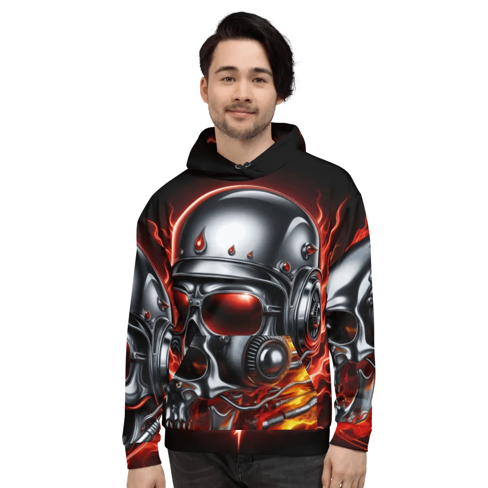 Inferno Cyborg - Unisex Skull Hoodie #52 product image (2)