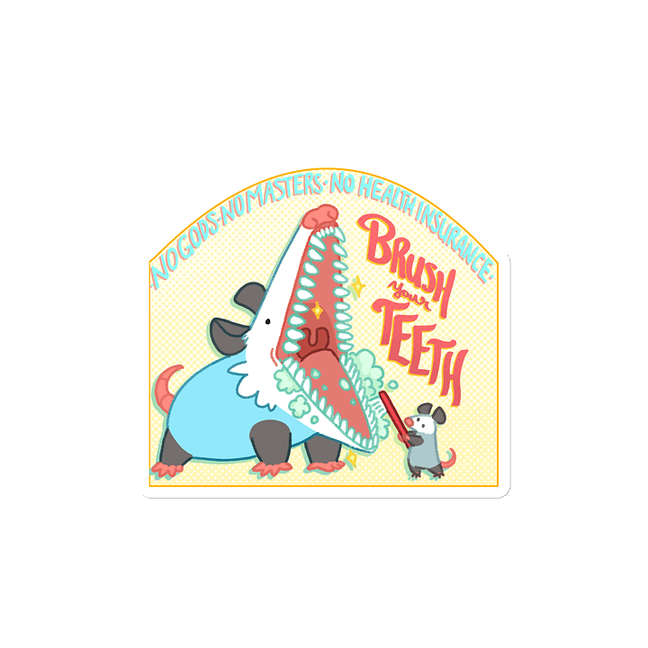 Brush your teeth possum magnet product image (2)