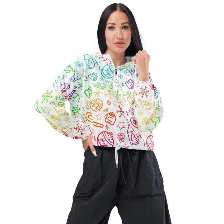 Limited Edition Christmas Rainbow Crop Windbreaker product image (1)