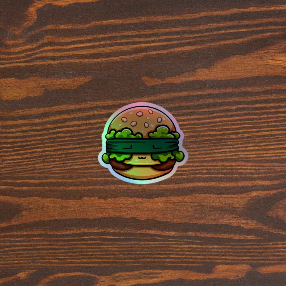 Whimsical Cheeseburger Holographic Sticker Sheet product image (5)