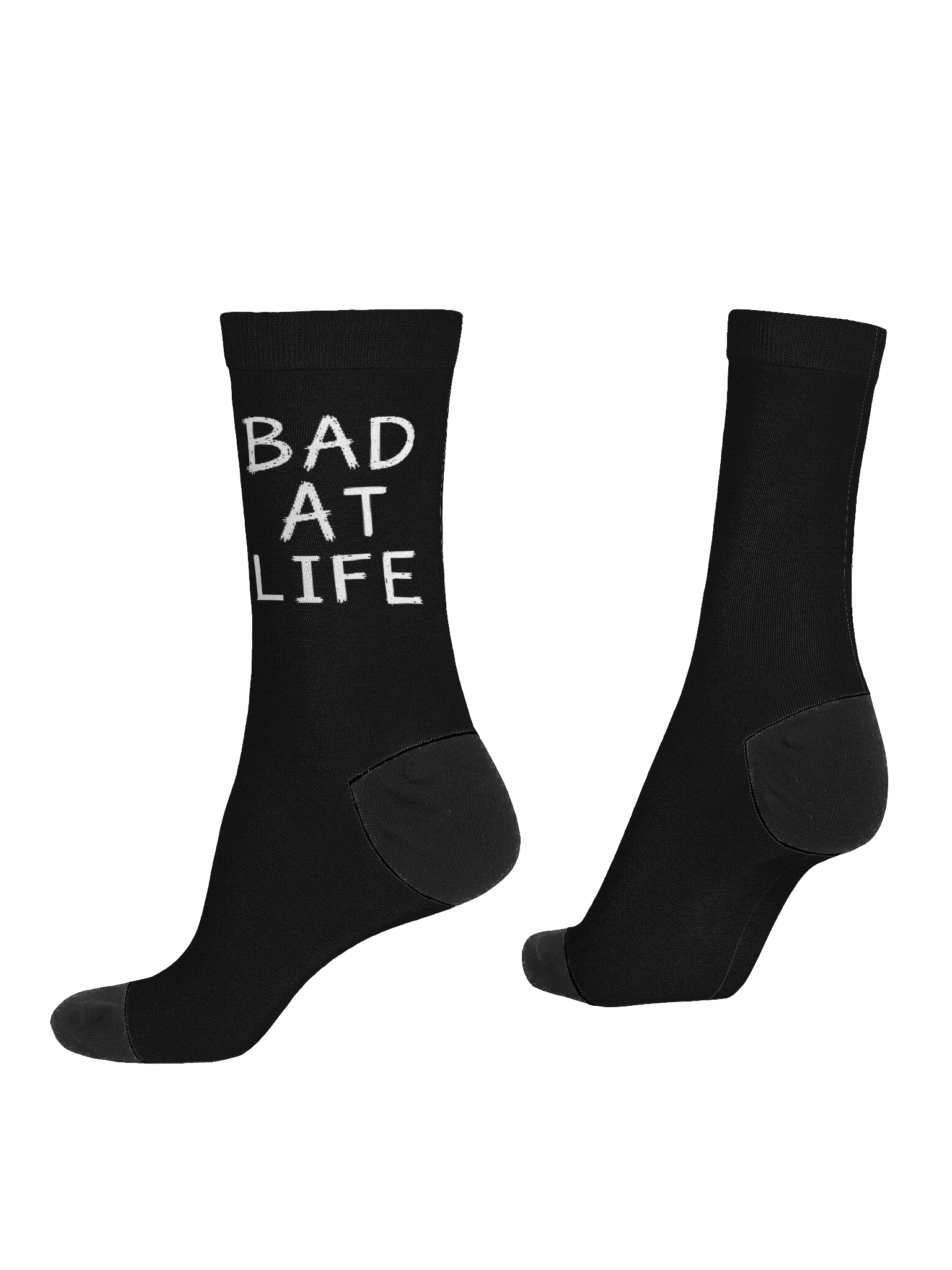 Black Bad at Life Premium Socks product image (1)