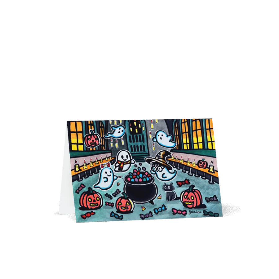 Enchanted Hall Feast Greeting Card product image (1)