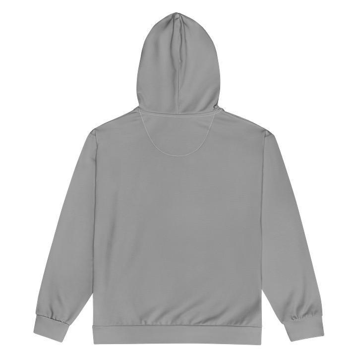 Medium Gray Solid Color Eco Friendly Unisex Zip Hoodie product image (2)