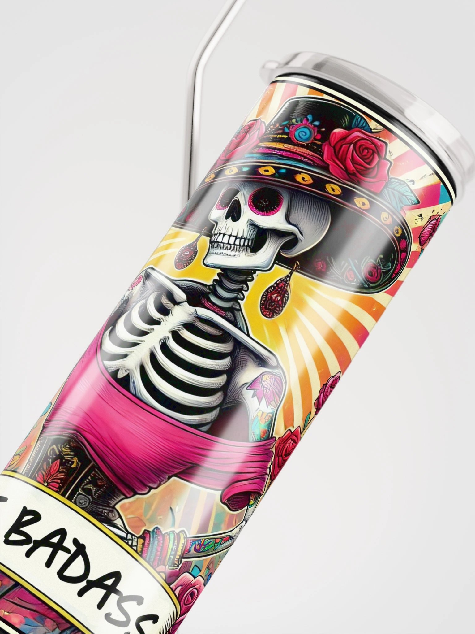 Rose-Adorned Badass Tumbler product image (4)