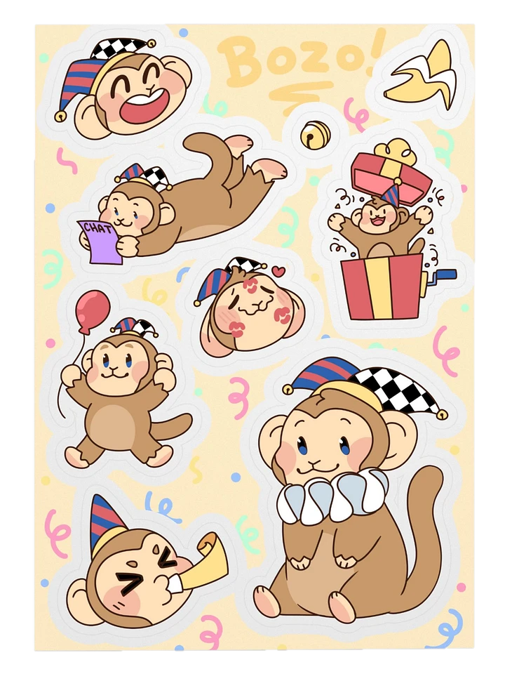 Birthday Bozo Sticker Sheet product image (1)