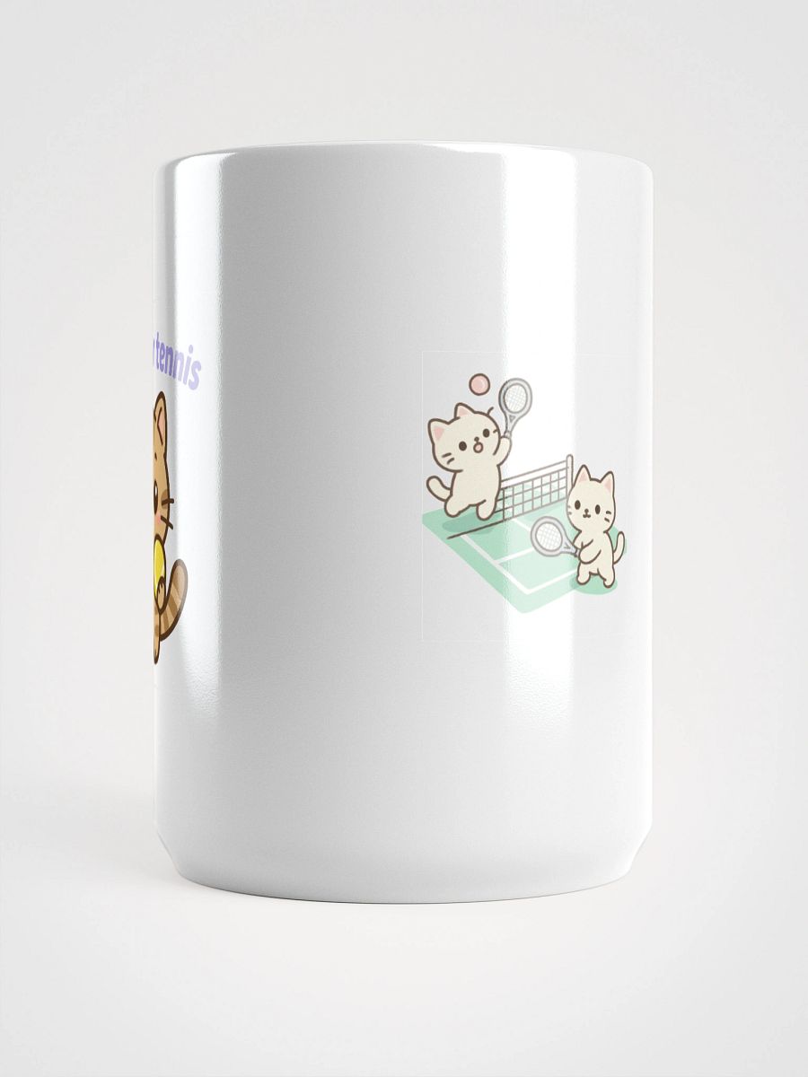 Tennis Cat White Glossy Mug product image (5)