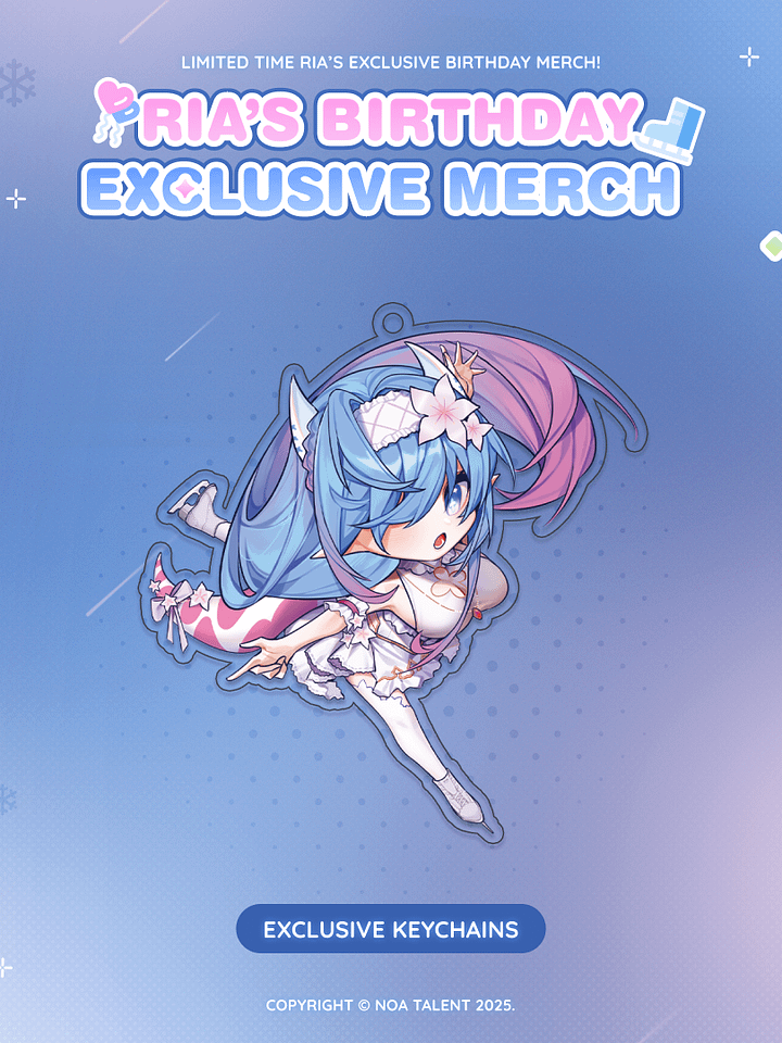 Ria's 2025 Birthday Acrylic Keychain product image (1)
