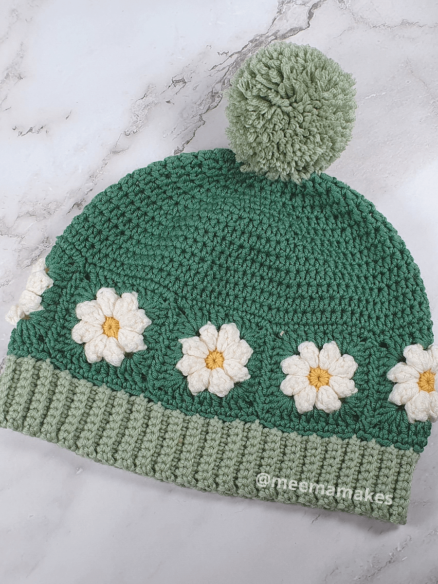 Daisy Beanie Hat Pattern product image (6)