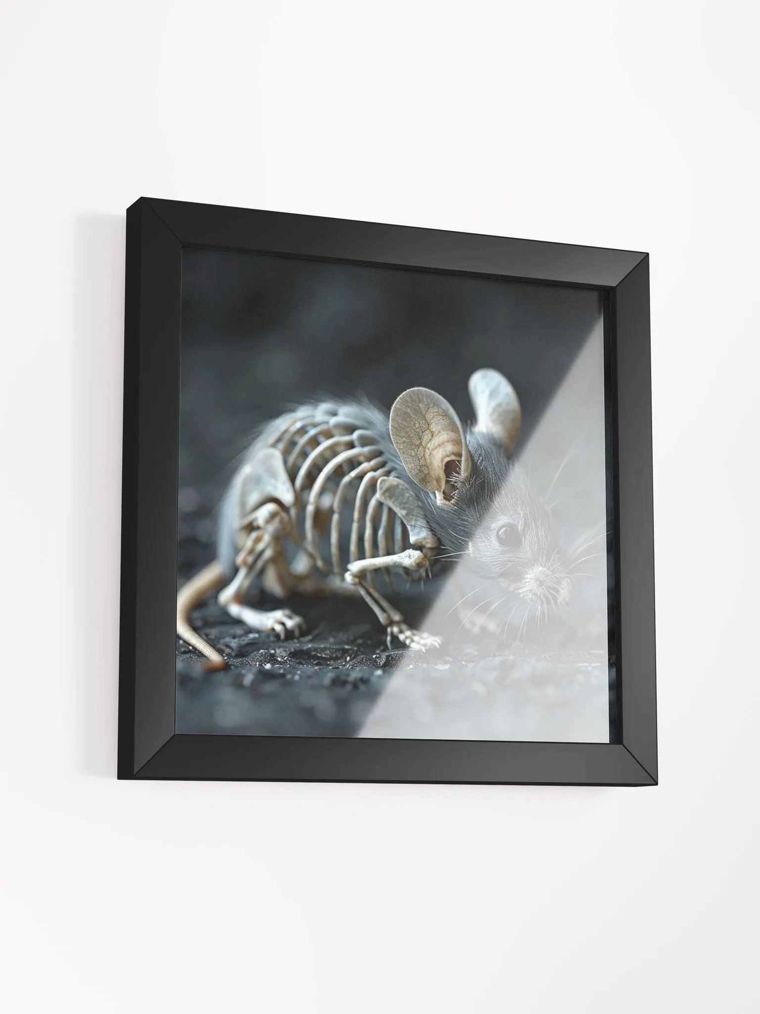 Creepy Mouse Skeleton Framed Wall Art product image (30)