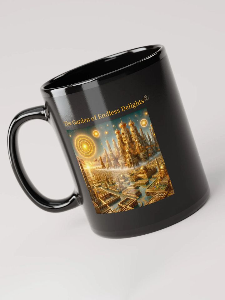 The Garden of Endless Delights | Black Glossy Mug product image (2)